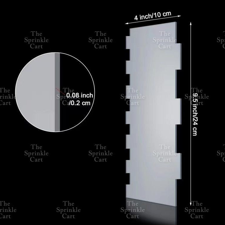 Acrylic Scraper Icing Straight Smoother and Round For Cake Frosting Cake Decoration TSC