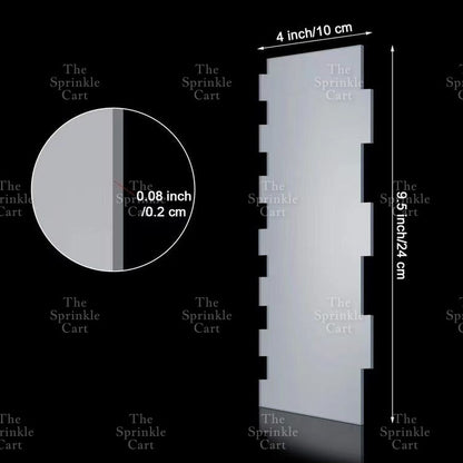 Acrylic Scraper Icing Straight Smoother and Round For Cake Frosting Cake Decoration TSC