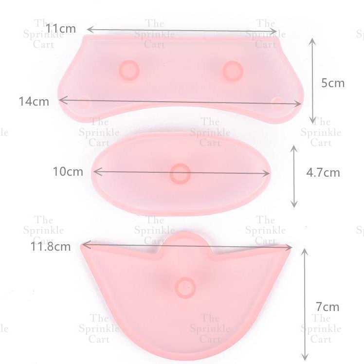 3pcs Set Baby Shoe  Molder DIY Fondant Crafting Cake For Birthday Christening Occasion
