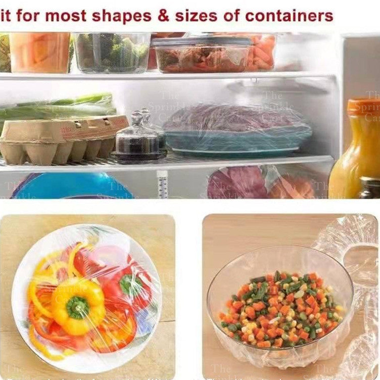 Disposable Elastic Fresh-Keeping Plastic Food Cover Service Cling Wrap Transparent Zip Pouch TSC