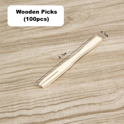 Wooden Disposable Spoon Fork Knife Picks Barbeque  Stick Food Grade Natural Cutlery Utensils