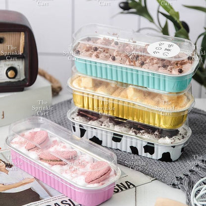 Dessert Round Heart Rectangle Cups with Lid Aluminum Foil Bakewares Decoration TSC