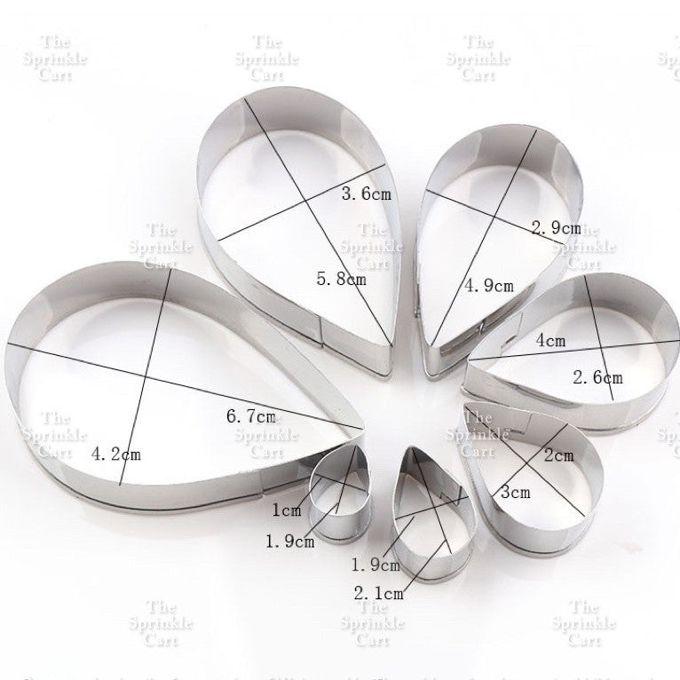 Stainless Steel Chrysanthemum/Rose Petal and Carnation Flower Fondant Cake Cutter Mould TSC