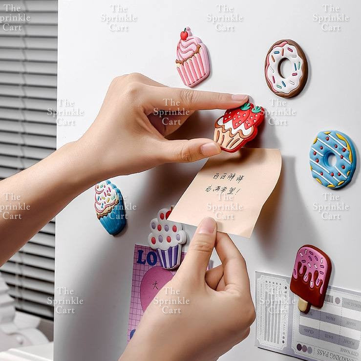Refrigerator Dessert Magnet Fruits Mini Cute Sweety Fridge Buckle Message Board Decorative Magnet