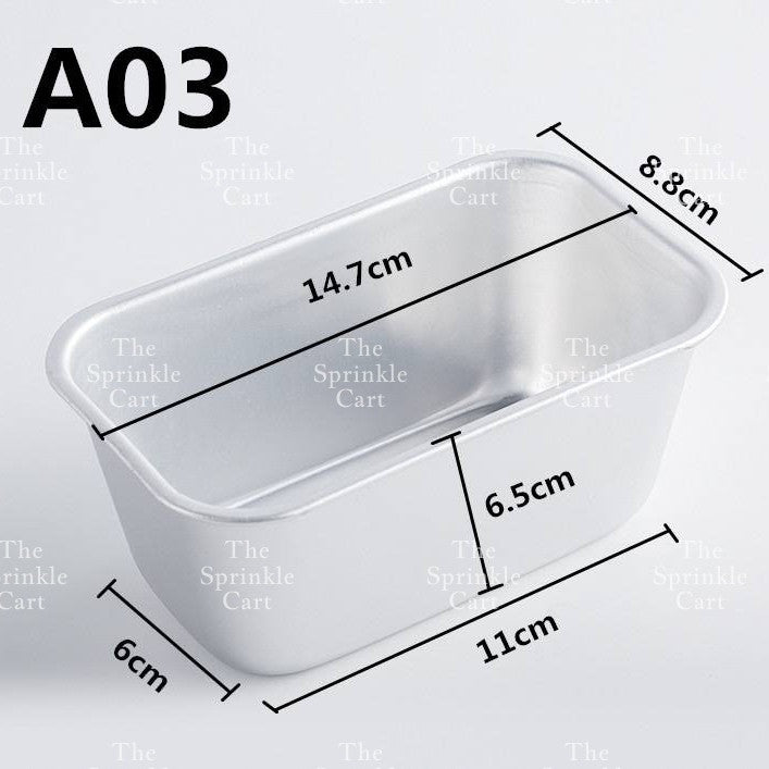Non stick Rectangular Bread Cake Mold Loaf Pan Aluminum Brownies Baking Tools TSC