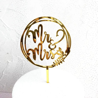 Acrylic Glitter Paper Happy Birthday Mr & Mrs Girl Boy Cake Topper Party Supplies
