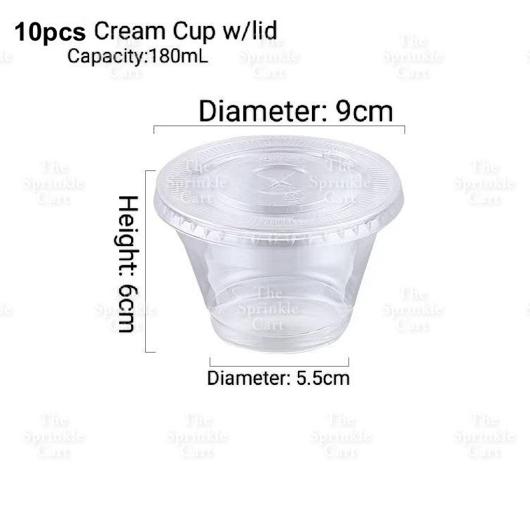10pcs Transparent Dessert Cups Round Square Dessert Plastic Container Cake Mousse Fruits Packaging