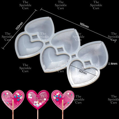 Semi-Transparent Silicone Lollipop Mold Multi-purpose Candy Cake Topper Baking Mould Decoration