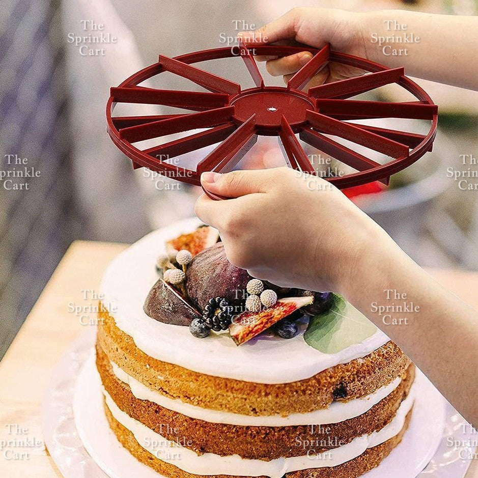 Cake Slicer and Slice Guide Plastic Equal Portion Marker Divider TSC