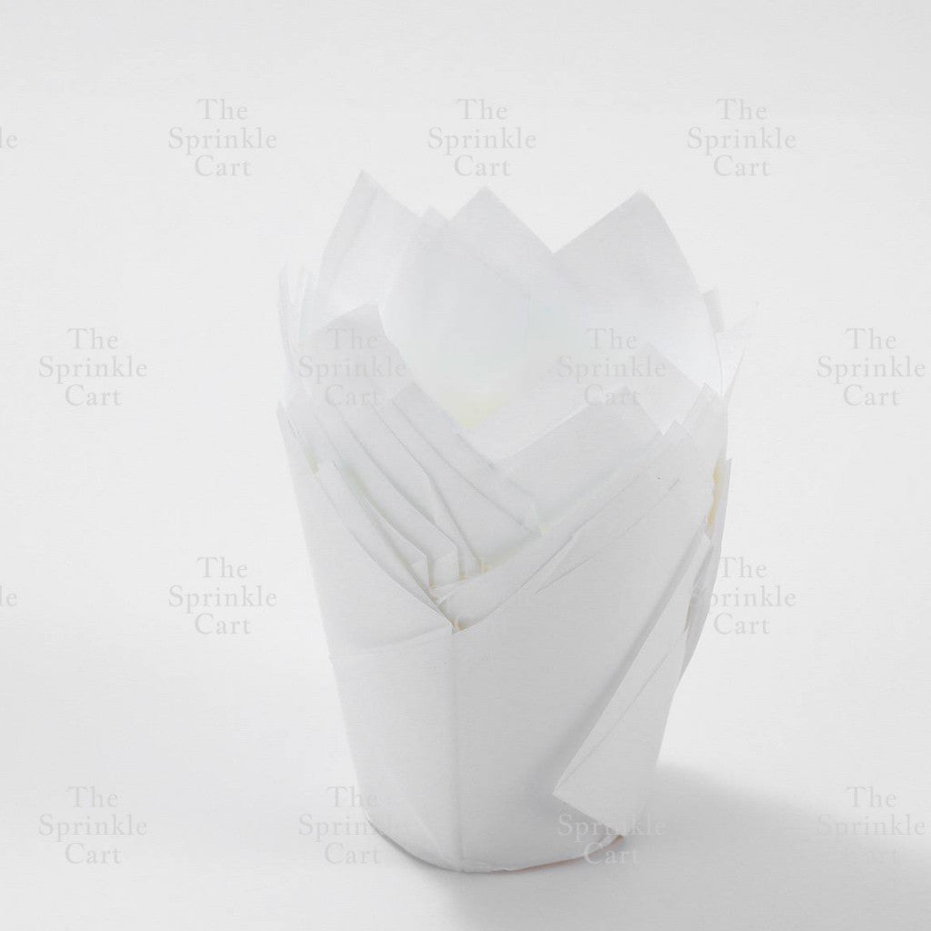 50pcs Tulip Muffin Liner Cupcake Baking Cups Newspaper Stripe Style TSC
