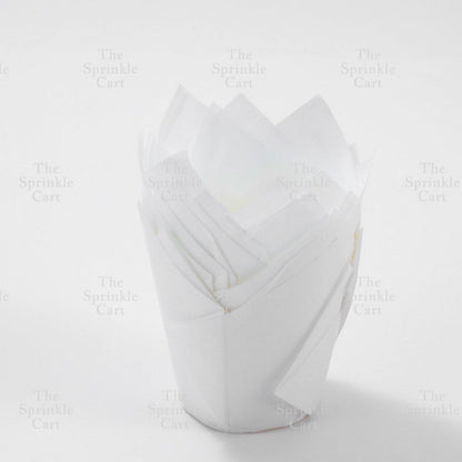 50pcs Tulip Muffin Liner Cupcake Baking Cups Newspaper Stripe Style TSC