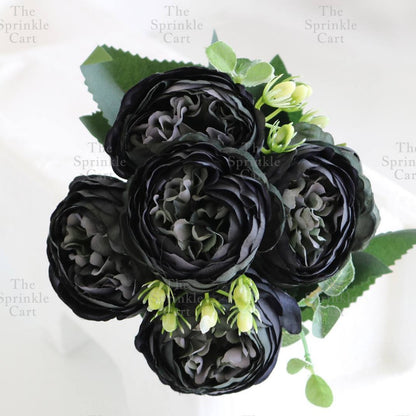 Rustic Bouquet Silk Peony Artificial Flowers Wedding Decoration Cake Decoration TSC