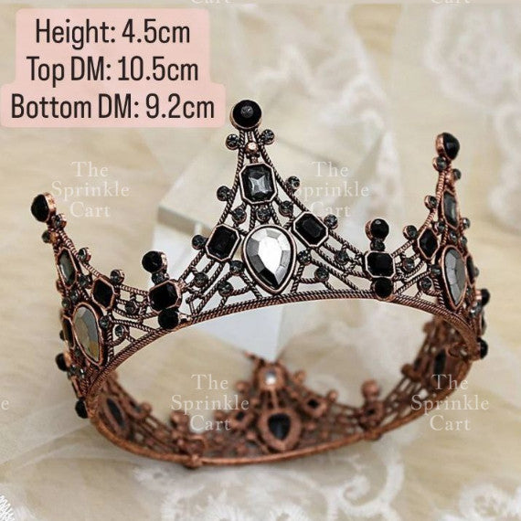 Crown Cake Topper Princess Birthday Celebration Queen Gold Silver
