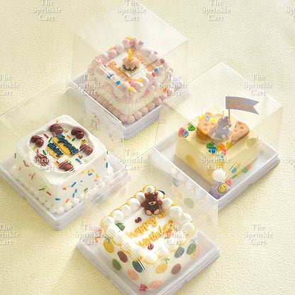 Transparent Square Bento Cake Box Packaging DIY Cake Box Storage TSC
