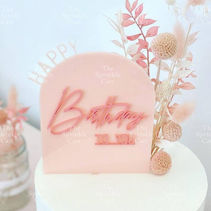 Acrylic Cake Topper Cross Sweet 16 Happy 18th Happy Wedding Happy Anniversary Mr Mrs Topper for Cake