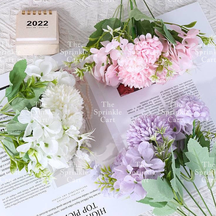 Rustic Bouquet Silk Peony Artificial Flowers Wedding Decoration Cake Decoration TSC