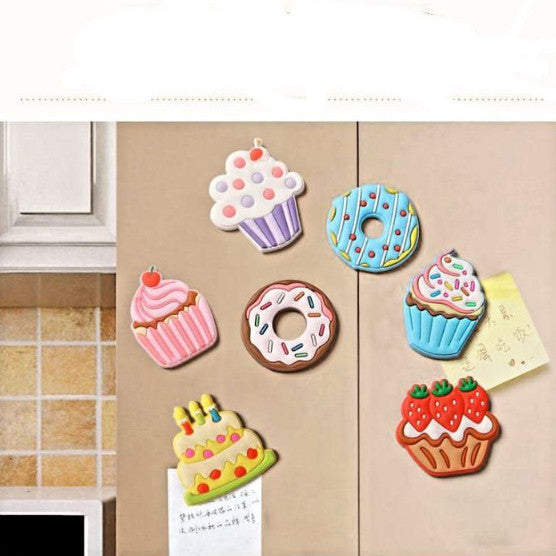 Refrigerator Dessert Magnet Fruits Mini Cute Sweety Fridge Buckle Message Board Decorative Magnet