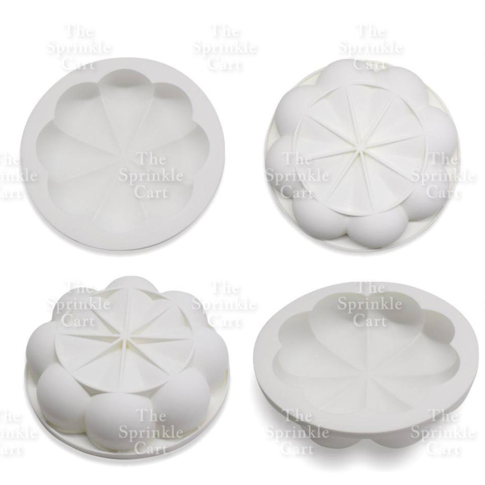 Large Round Flower Silicone Molder Pumpkin Shape For Chocolate Dessert Baking Mould
