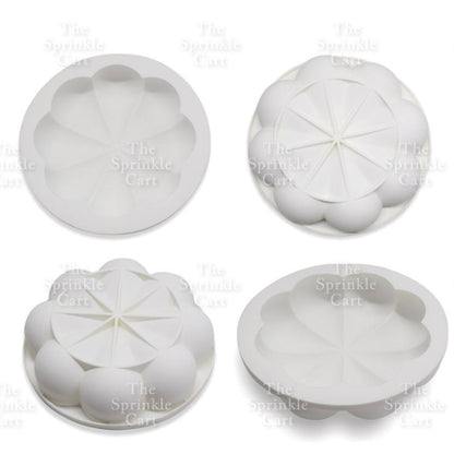 Large Round Flower Silicone Molder Pumpkin Shape For Chocolate Dessert Baking Mould