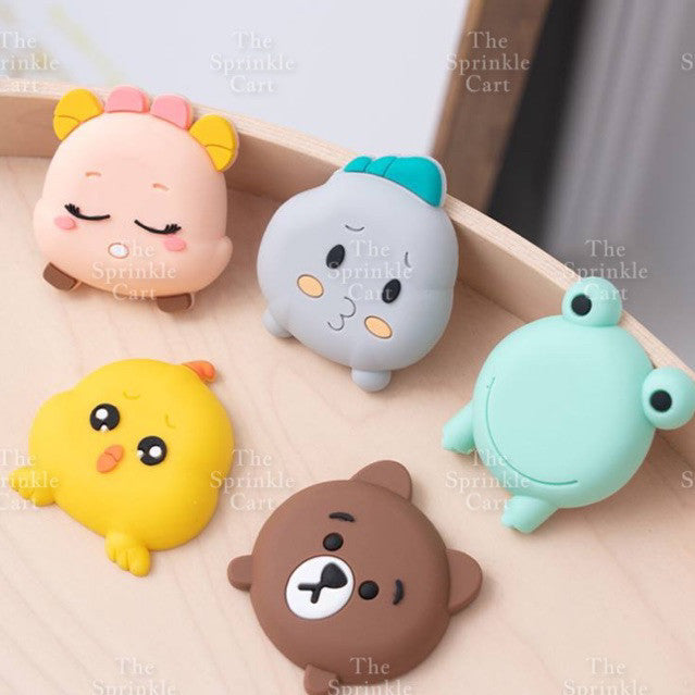 Self-Adhesive Wall Plain Square Cartoon Protector Soft Polymer Door Handle Bumper Guard Stopper TSC