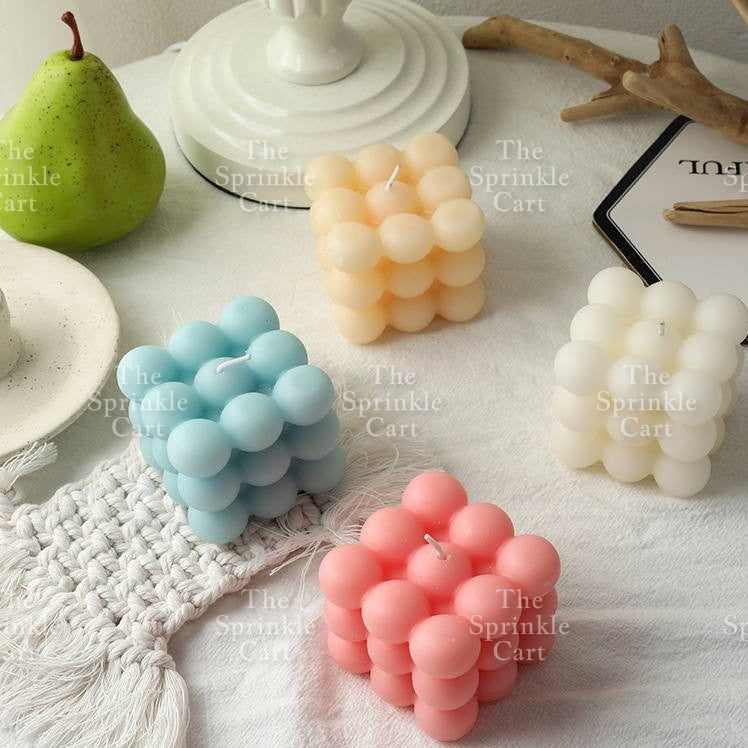 Bubble Cube Silicone Baking Molder  Cake Candle Resin Crafting DIY Decoration TSC