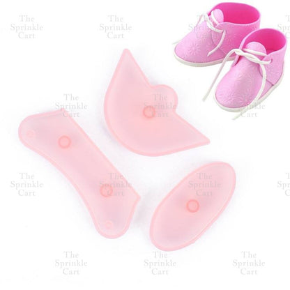 3pcs Set Baby Shoe  Molder DIY Fondant Crafting Cake For Birthday Christening Occasion