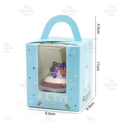 10pcs Solo Cupcake & Cookies Box Muffin Box w/ Holder Single Pastry Box TSC