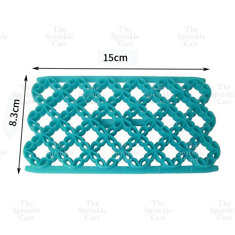 Diamond Fondant Embosser Cake Quilting Slanting Lines Embosser Cutter Baking
