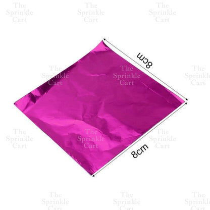 100pcs Chocolate Wrapper Multi-Color Aluminum Foil Candy Sweets Square Packaging TSC