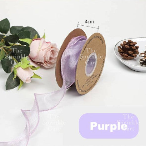 4cm Mermaid Tail Ribbon Wavy Style Fishtail DIY Bouquet Gift Wrapping Birthday Wedding