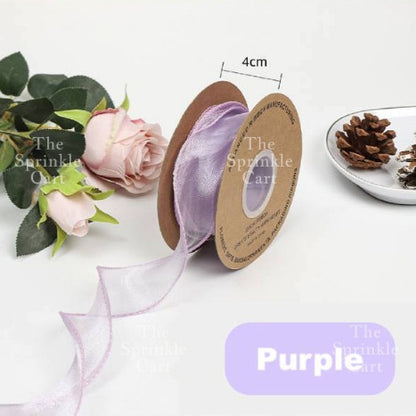 4cm Mermaid Tail Ribbon Wavy Style Fishtail DIY Bouquet Gift Wrapping Birthday Wedding