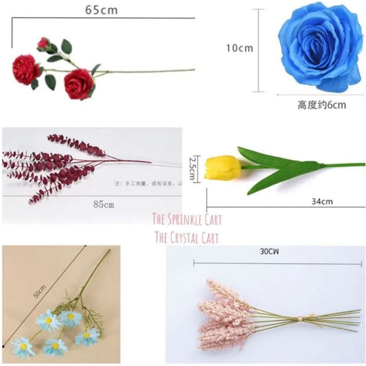 1pc Artificial Flowers Rose Peony Head  Cake Decoration
