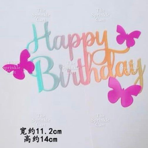 Butterfly cake topper for decoration Girl Fan cake topper
