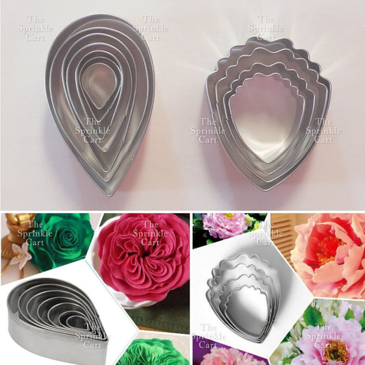 Stainless Steel Chrysanthemum/Rose Petal and Carnation Flower Fondant Cake Cutter Mould TSC