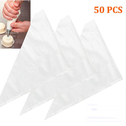 100/50pcs Disposable Pastry Piping Bag and Accessories TSC