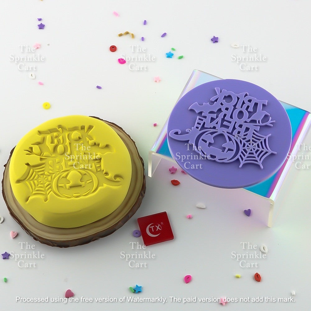 Acrylic Biscuit Mould Fondant Cookie Stamp Embosser Calligraphy Round Stamp Decorating Tool