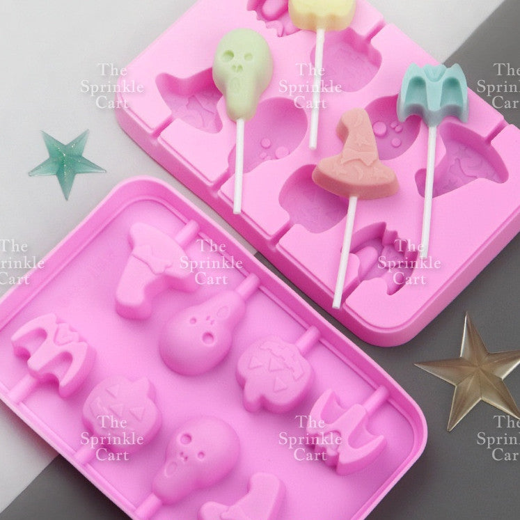Christmas Theme Halloween Trick or Treat Silicone Chocolate Molder Kitchen Cake Decorating Tool