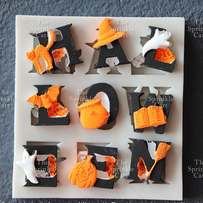 Christmas Theme Halloween Trick or Treat Silicone Chocolate Molder Kitchen Cake Decorating Tool