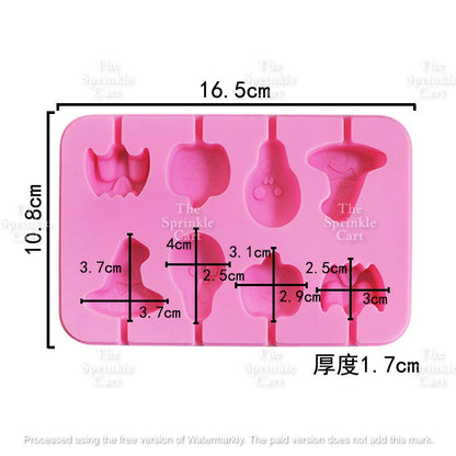 Christmas Theme Halloween Trick or Treat Silicone Chocolate Molder Kitchen Cake Decorating Tool