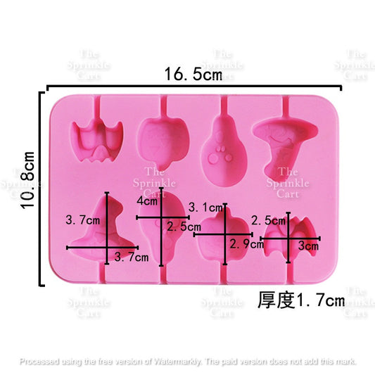 Christmas Theme Halloween Trick or Treat Silicone Chocolate Molder Kitchen Cake Decorating Tool