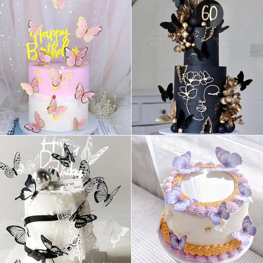 Butterfly Girl Fan Cake DIY Topper Decoration