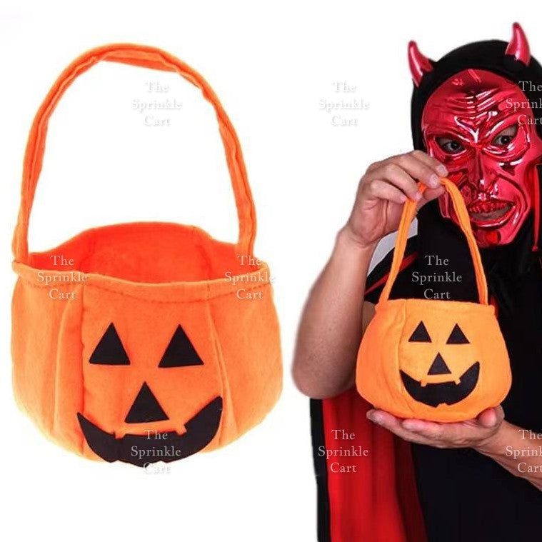 Pumpkin Halloween Costume Bag for Adult Children Decor Non-Woven Halloween Candy Sack Decoration TSC