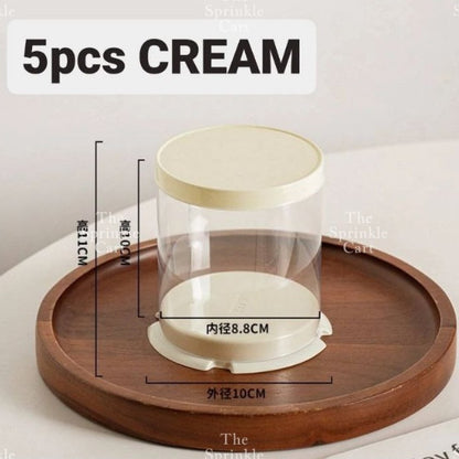 Solo Round Acetate Mini Cake Box and Dessert Gift Box Holder TSC