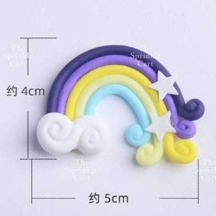 Colorful Rainbow Cloud DIY Topper Decoration
