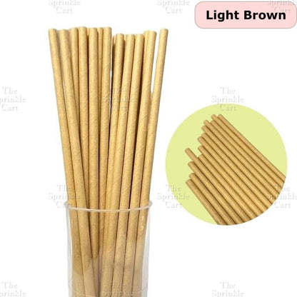Drinking Paper Straw Metallic Gold Colorful Individually Wrapped Boba Plastic Straw TSC