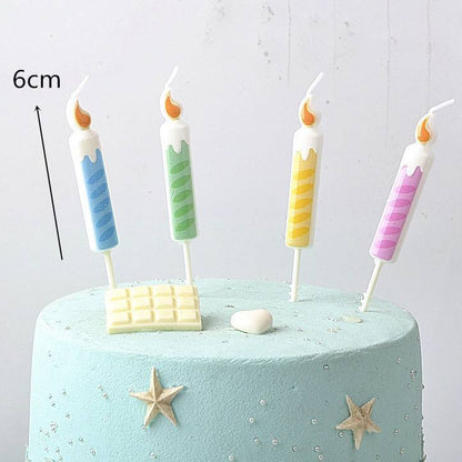 Candle Clipart Cartoon Cute Birthday Party Candle for Kids Cake Decoration Topper