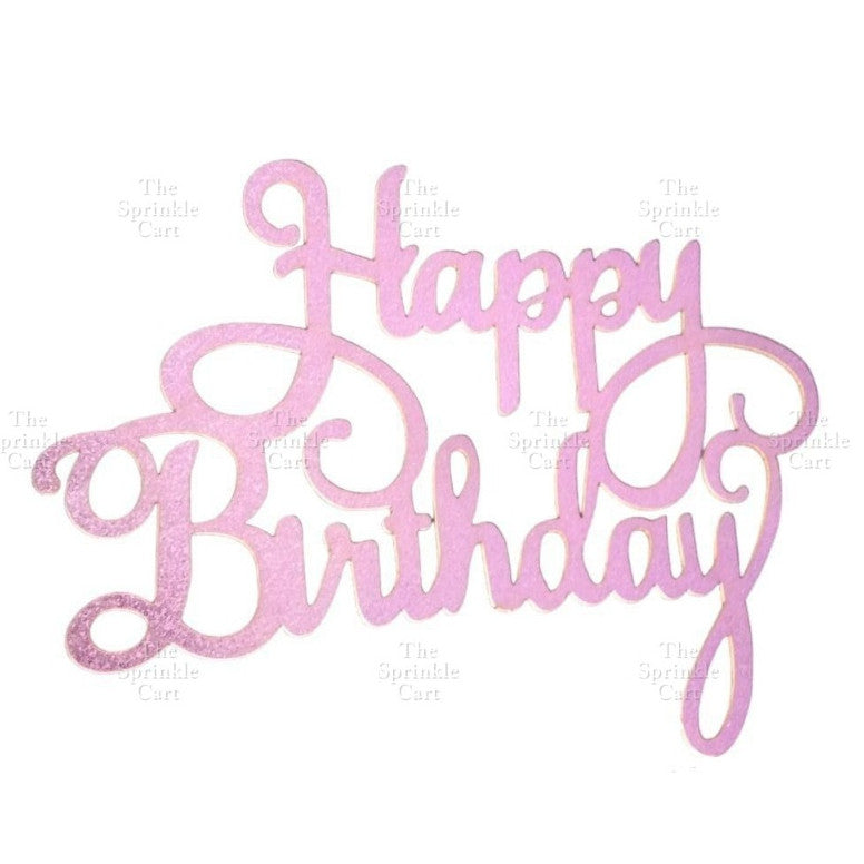 Glitter Paper Happy Birthday Love Cake Topper Party Supplies  Decor TSC