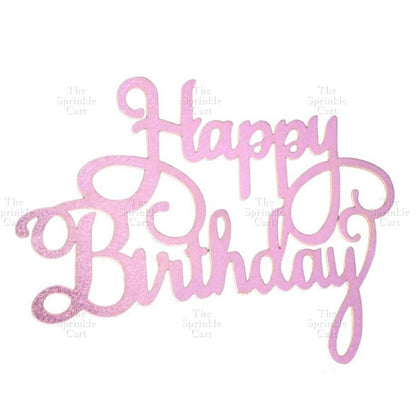 Glitter Paper Happy Birthday Love Cake Topper Party Supplies  Decor TSC