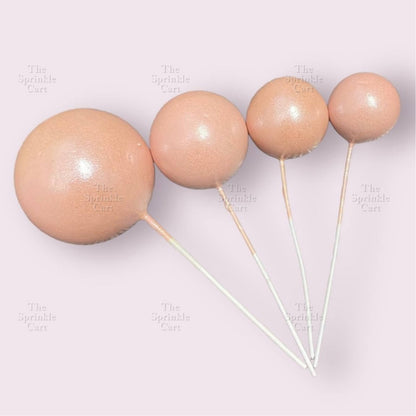 Balls Cake Topper Gold Silver Red Pink Blue Decoration Birthday Party TSC