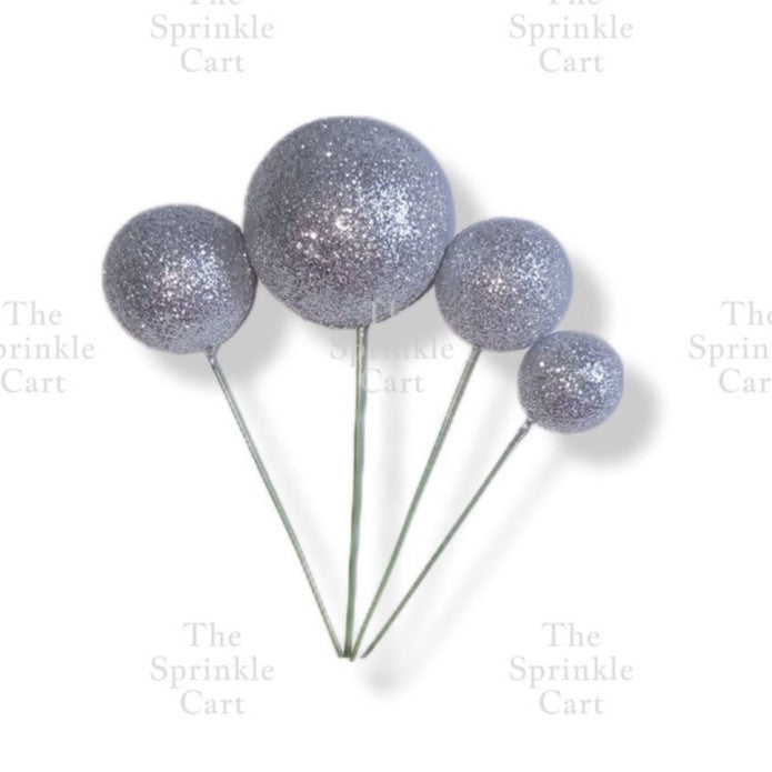Balls Cake Topper Gold Silver Red Pink Blue Decoration Birthday Party TSC